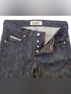 Naked & Famous Denim Raw Vulgar Selvedge 2 Indigo Slim Straight Jeans As 29